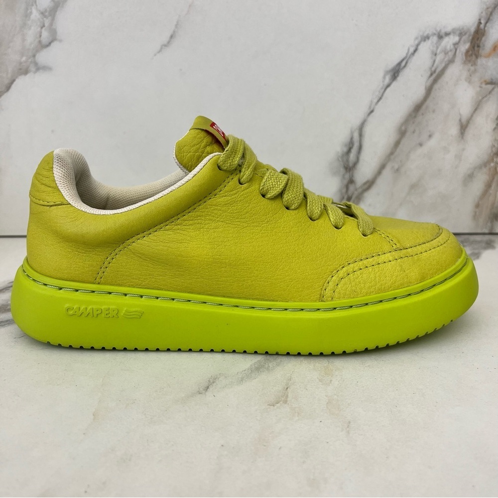 CAMPER Runner K21 Platform Sneakers in Green Leather Size 5 NEW - Picture 3 of 16